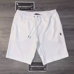 POLO RALPH LAUREN Men's White Double Knit Tech Sweat Shorts Size M, L